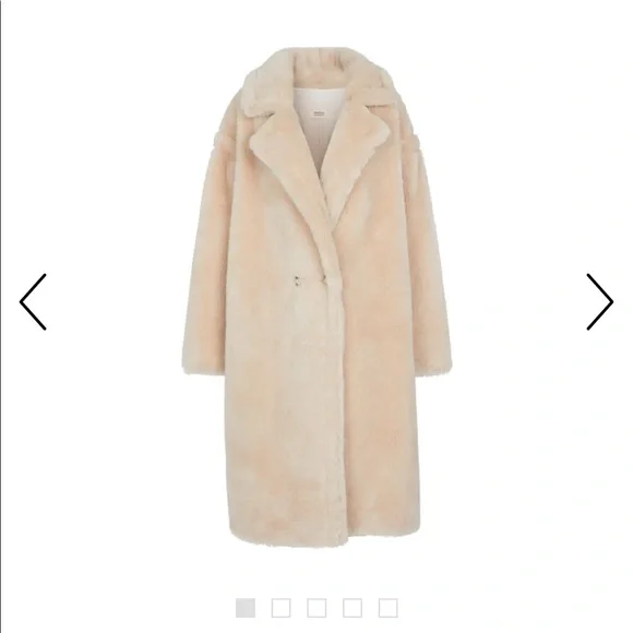 Yves Salomon Pink Teddy Coat
